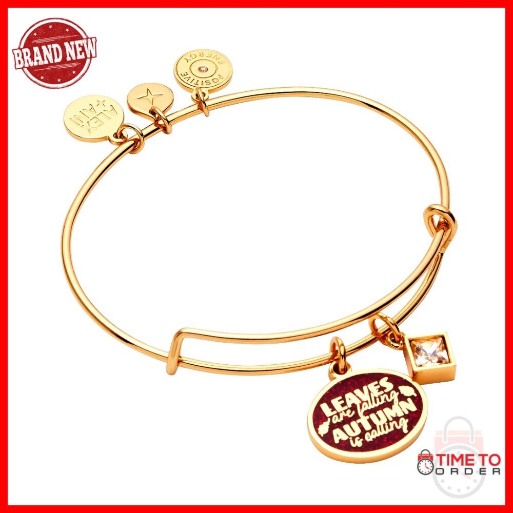 Nickel-Free Gold Bangle Bracelet, Stackable Dainty Leaf Design, One Size